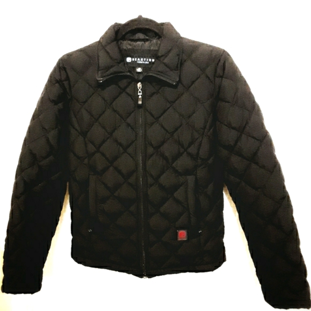 Kenneth Cole Down Puffer Reaction Jacket Moto Jacket